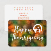 Happy Thanksgiving (beide Fallleuchten) Einladung (Vorne/Hinten)