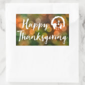 Happy Thanksgiving (beide Fallleuchten) Rechteckiger Aufkleber (Tasche)