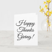 Happy Thanksgiving benutzerdefinierte Skripttext-T Karte (Gelbe Blume)