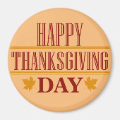 Happy Thanksgiving Bester Magnet (Vorne)