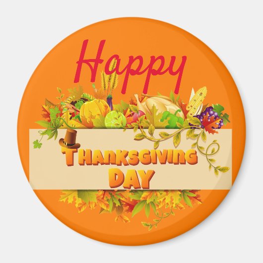 Happy Thanksgiving Bester Magnet (Vorne)