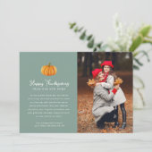 Happy Thanksgiving bewegende Ankündigung Fotokarte (Stehend Vorderseite)