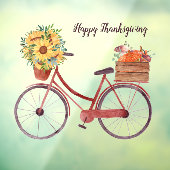 Happy Thanksgiving Bicycle Fensteraufkleber (Blatt 3)