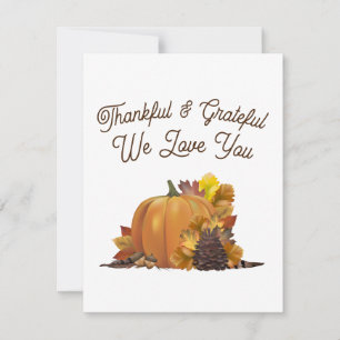 Happy Thanksgiving Blank Greeting Cards