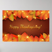 Happy Thanksgiving Blätter Poster (Vorne)