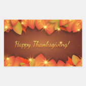 Happy Thanksgiving Blätter Stickers (Vorderseite)