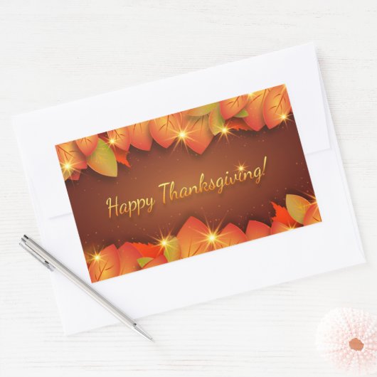 Happy Thanksgiving Blätter Stickers (Umschlag)
