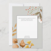 "Happy Thanksgiving" blau, individuell anpassbar Feiertagskarte (Rückseite)