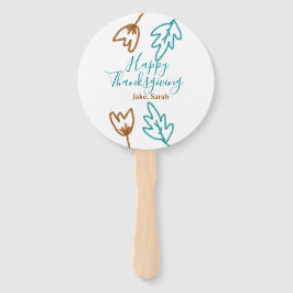 Happy Thanksgiving blauen braunen Herbstlaub Blume Fächer