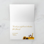 Happy Thanksgiving blumengeschmückte rustikale Hol Feiertagskarte (Innenseite)