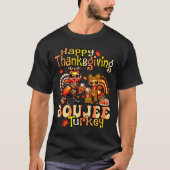 Happy Thanksgiving Boujee Turkey Leopard Boo-jee F T-Shirt (Vorderseite)