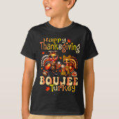 Happy Thanksgiving Boujee Turkey Leopard Boo-jee F T-Shirt (Vorderseite)