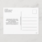 Happy Thanksgiving BREAD OF LIFE Feiertagspostkarte (Rückseite)