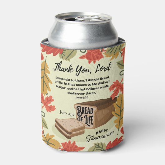 Happy Thanksgiving BREAD OF LIFE Monogram Dosenkühler (Kanne Vorderseite)