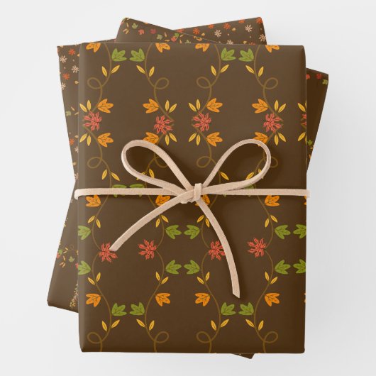 Happy Thanksgiving - Brown Theme Geschenkpapier Set (Beispiel)