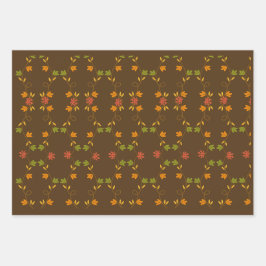 Happy Thanksgiving - Brown Theme Geschenkpapier Set
