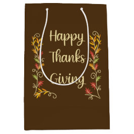 Happy Thanksgiving - Brown theme Mittlere Geschenktüte