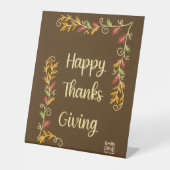 Happy Thanksgiving - Brown Theme Sockelschild (Vorderseite)