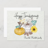 Happy Thanksgiving Budget Card Pumpkin (Vorne/Hinten)