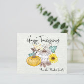 Happy Thanksgiving Budget Card Pumpkin (Stehend Vorderseite)