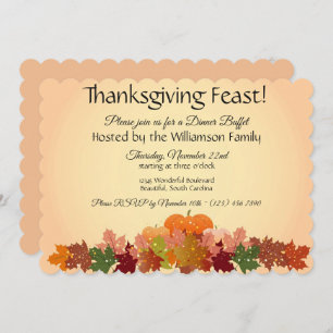 Happy Thanksgiving Buffet/Abendessen Einladung