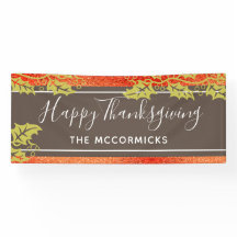 Happy Thanksgiving Burnt Orange Glitzer Custom DIY