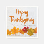 Happy Thanksgiving Business Custom Company Party Serviette (Vorderseite)
