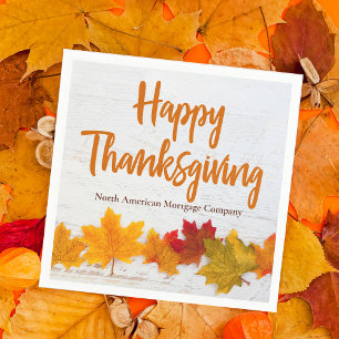 Happy Thanksgiving Business Custom Company Party Serviette