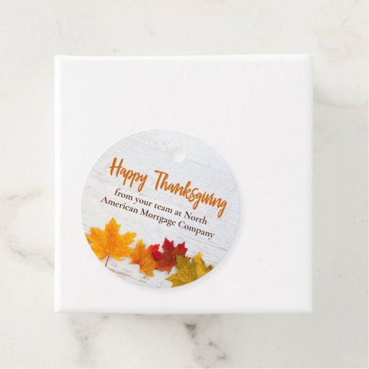 Happy Thanksgiving Business Herbst Leaves Company Geschenkanhänger (Beispiel)