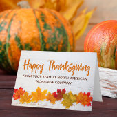 Happy Thanksgiving Business Herbst Leaves Company Karte