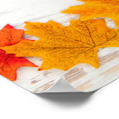 Happy Thanksgiving Business Herbst Leaves Company Poster (Ecke)