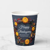 Happy Thanksgiving Business Pumpkin Dinner Party Pappbecher (Vorderseite)