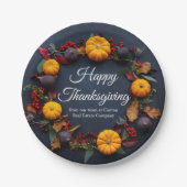 Happy Thanksgiving Business Pumpkin Dinner Party Pappteller (Vorderseite)