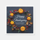 Happy Thanksgiving Business Pumpkin Dinner Party Serviette (Vorderseite)