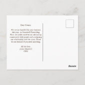 Happy Thanksgiving Business Vintage Blätter Brown Postkarte (Rückseite)