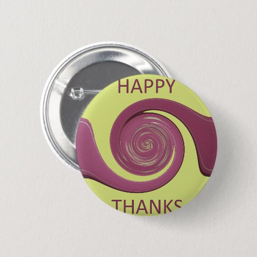 Happy Thanksgiving Button (Vorne & Hinten)