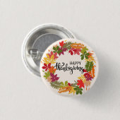 Happy Thanksgiving Button (Vorne & Hinten)