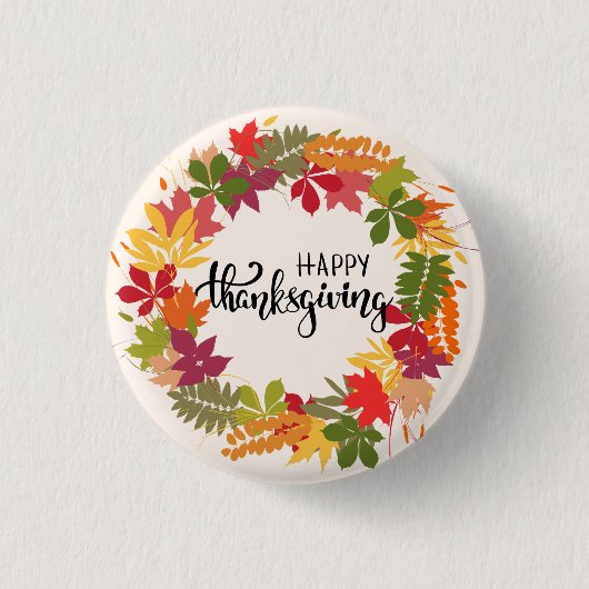 Happy Thanksgiving Button (Vorderseite)