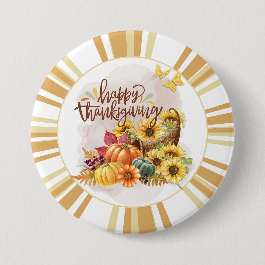 Happy Thanksgiving Button (Vorderseite)