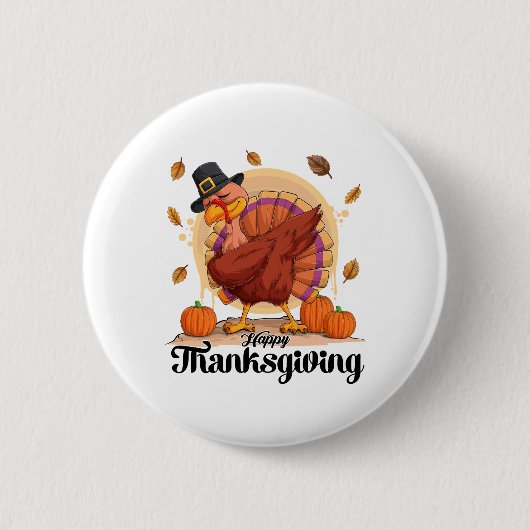 Happy Thanksgiving Button (Vorderseite)
