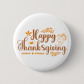 Happy Thanksgiving Button (Vorderseite)