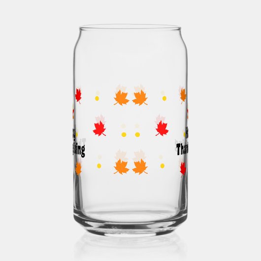 Happy Thanksgiving Can Glass Fall Drinkware Dosenglas (Rechts)