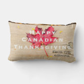 Happy Thanksgiving Canada Erntedank Maple Leaf Lendenkissen (Rückseite)
