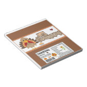 Happy Thanksgiving Candy Bar Wrapper Gastgeschenke Notizblock (angewinkelt)