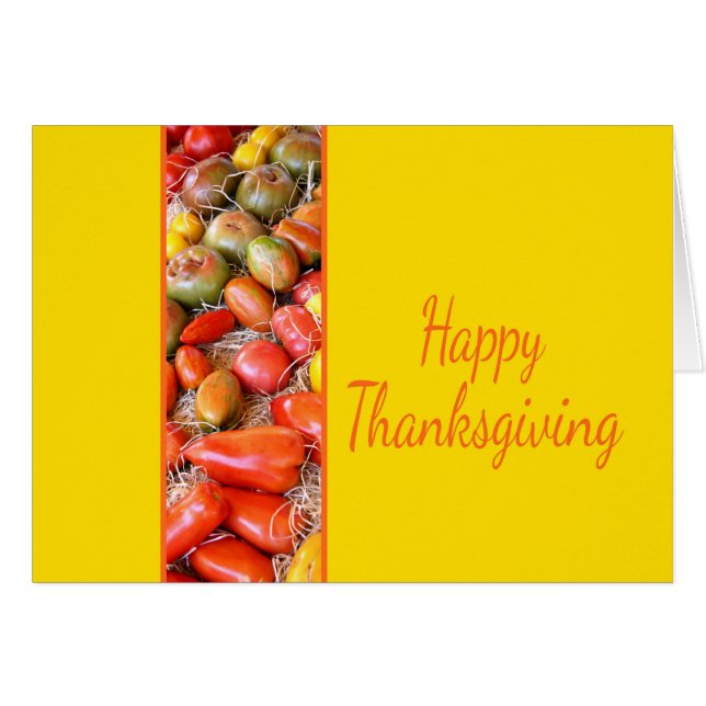 Happy Thanksgiving Card (Vorderseite (Horizontal))