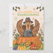 Happy Thanksgiving Card Einladung (Vorderseite)