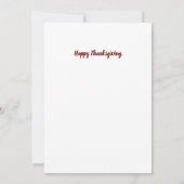 Happy Thanksgiving Card Einladung (Rückseite)