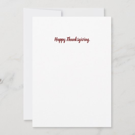 Happy Thanksgiving Card Einladung (Rückseite)