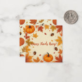 Happy Thanksgiving Card Mitteilungskarte (Vorderseite/Rückseite Beispiel)