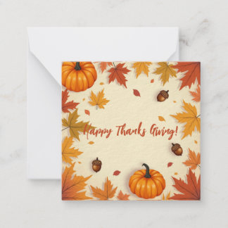 Happy Thanksgiving Card Mitteilungskarte